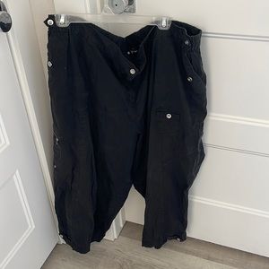 Black Ulla Popken Cargo Pants Plus Size